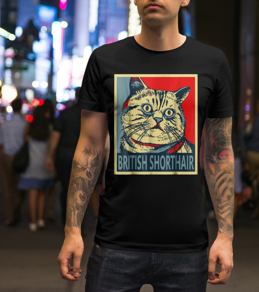 British Shorthair Cat Hope T-Shirt