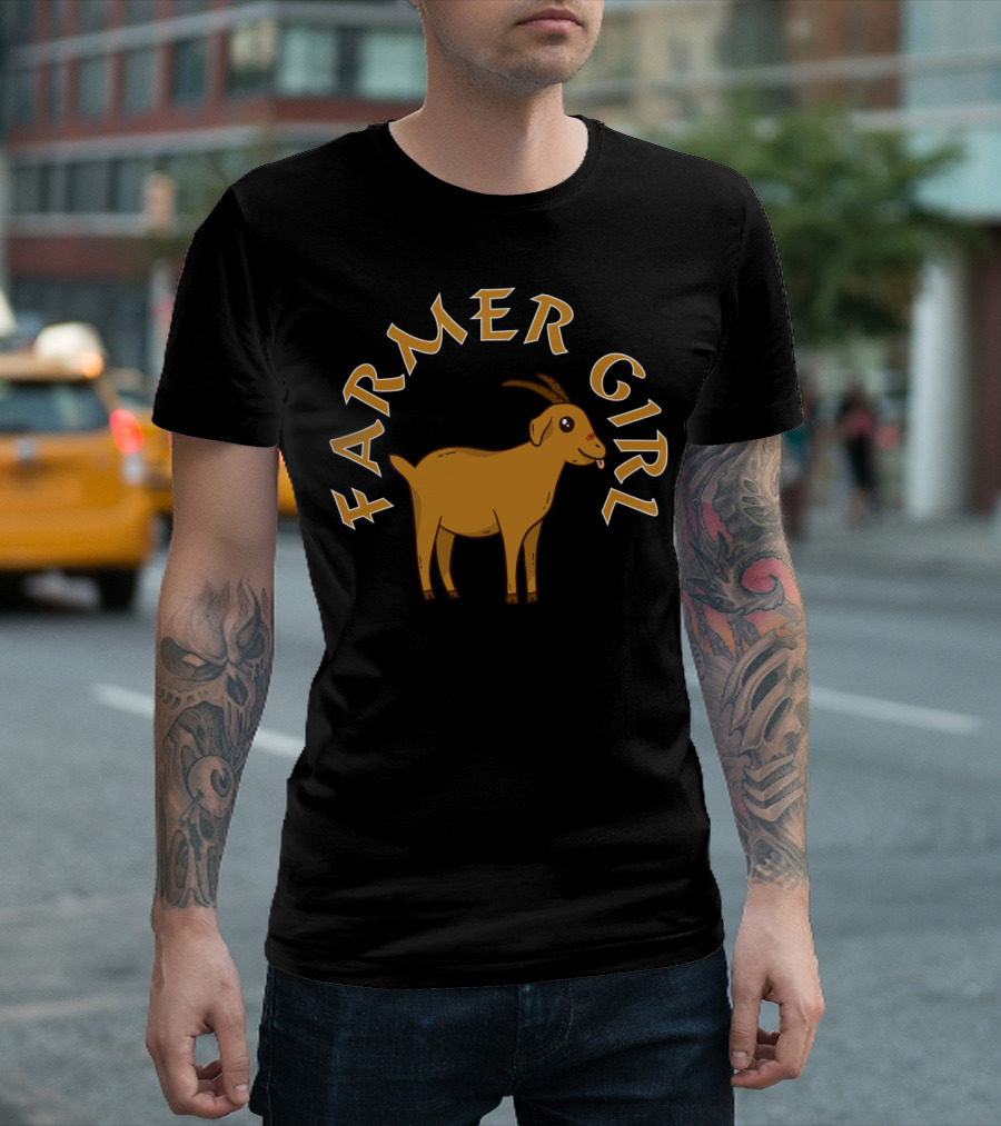 Farmer Girl Cute Baby Goat Farm Life T-Shirt