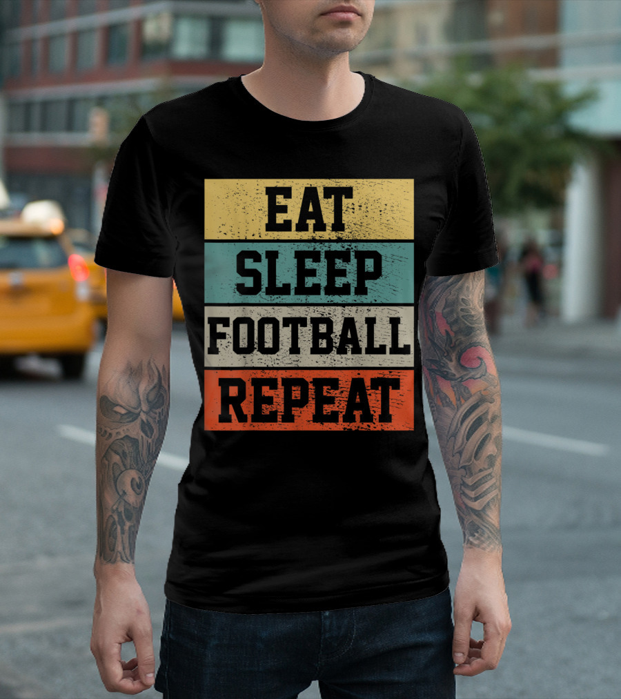 Eat Sleep Football Repeat T-Shirt