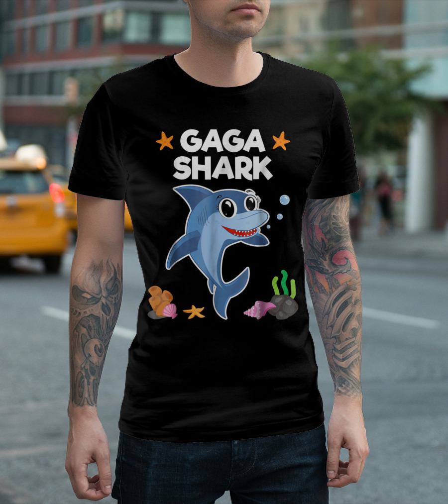 Gaga Shark Birthday Grandma T-Shirt