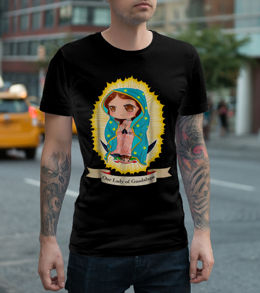 Playera Virgen De Guadalupe Our Lady Of Guadalupe Cute T-Shirt