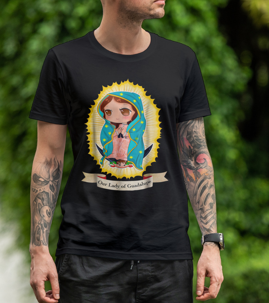 Playera Virgen De Guadalupe Our Lady Of Guadalupe Cute T-Shirt