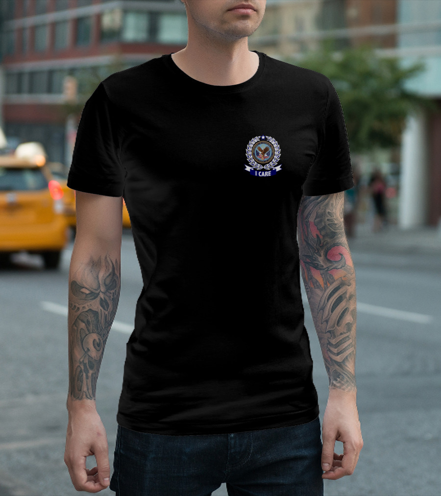 Veterans Administration VA I Care Emblem With Laurel Wreath And Star T-Shirt