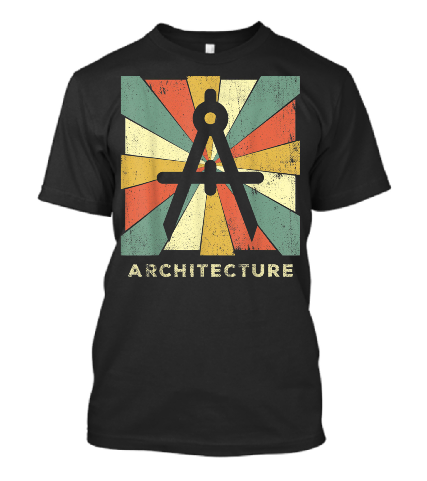 Compass Icon Retro Architecture T-Shirt