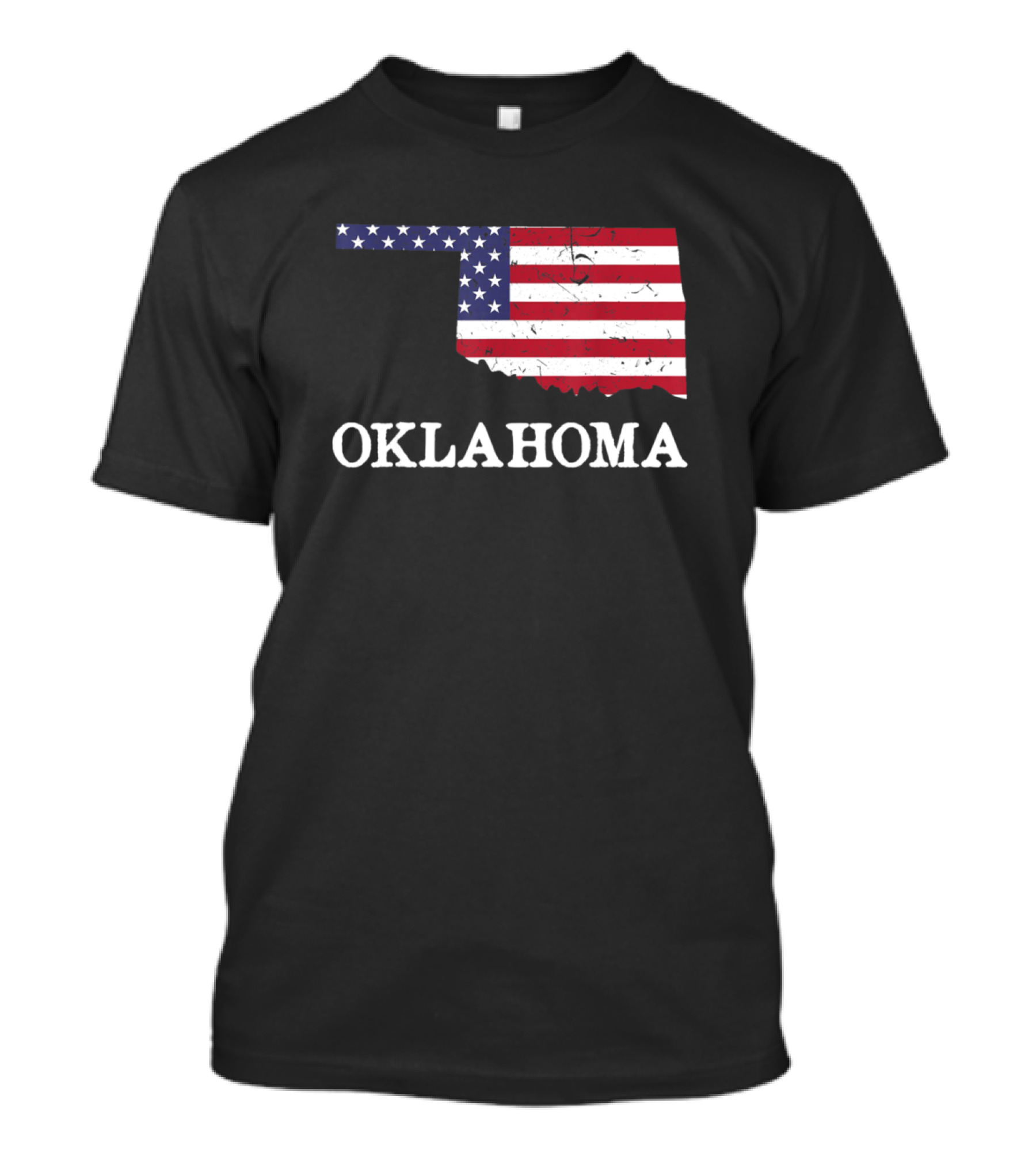 Oklahoma American Flag Map 4th Of July T-Shirt
