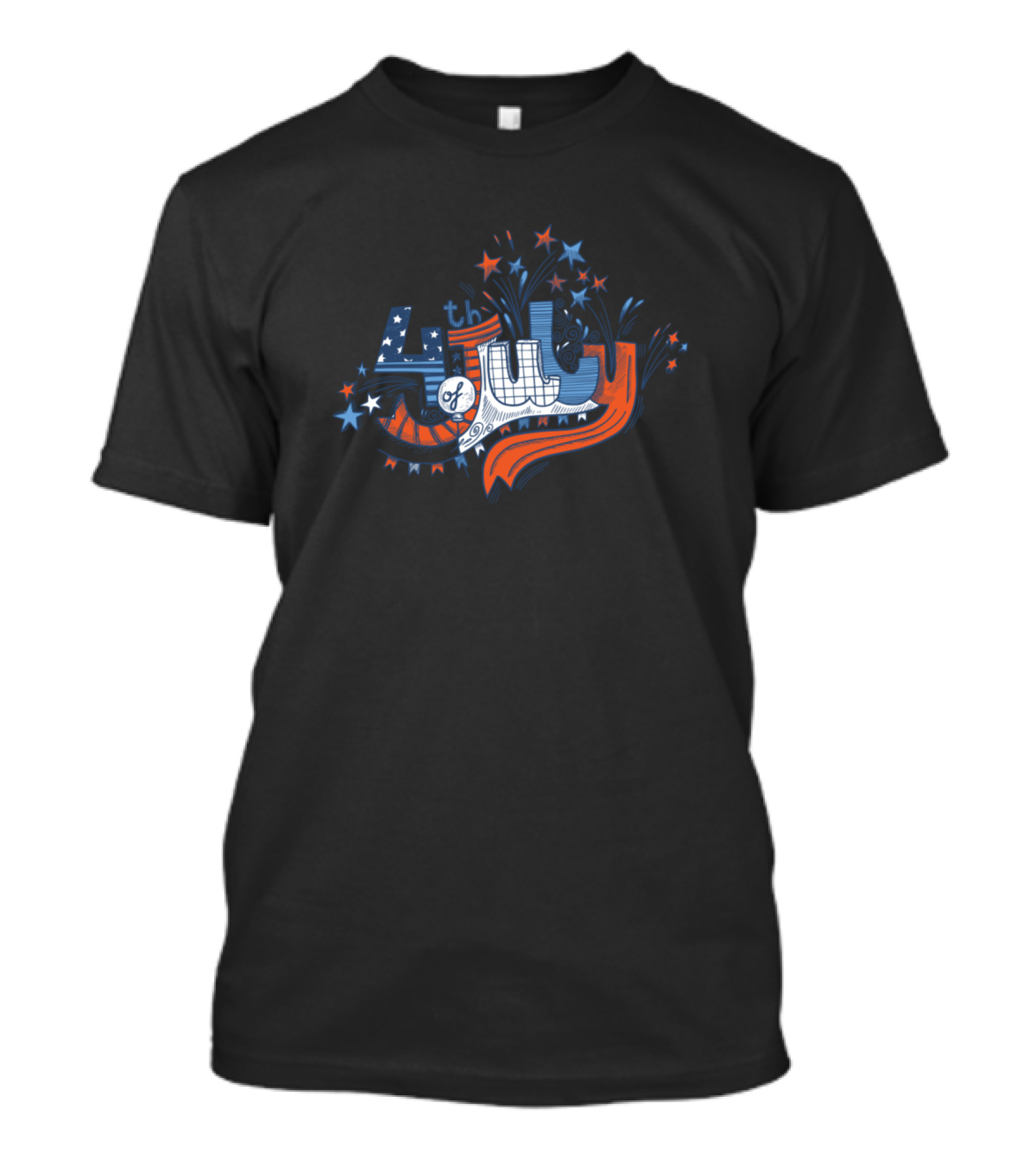 4Th Of July Independence Day Stars And Stripes Graffiti T-Shirt