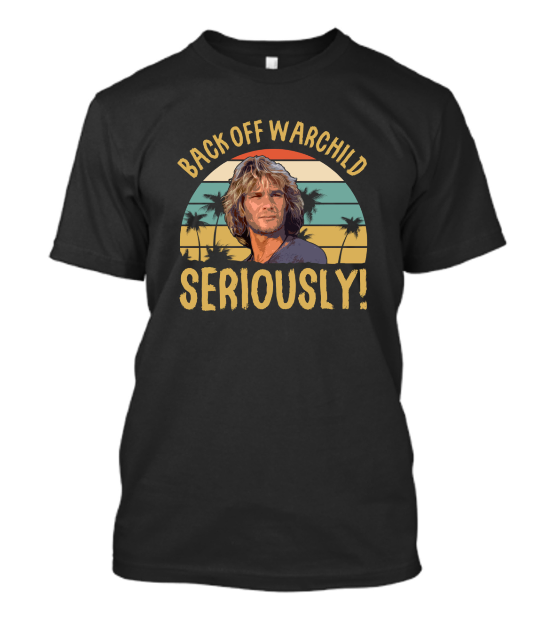 Back Off Warchild Seriously Point Break Retro Sunset T-Shirt