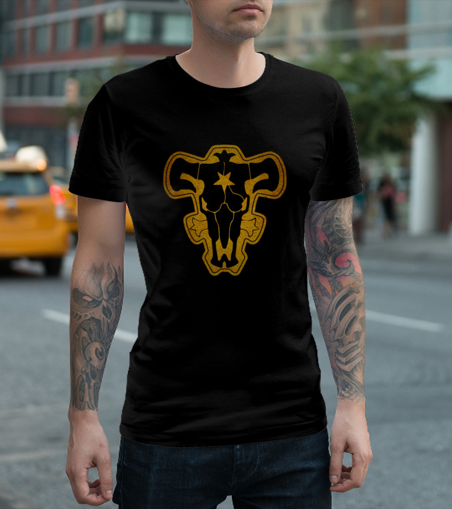 Black Bulls Star Emblem Badge T-Shirt