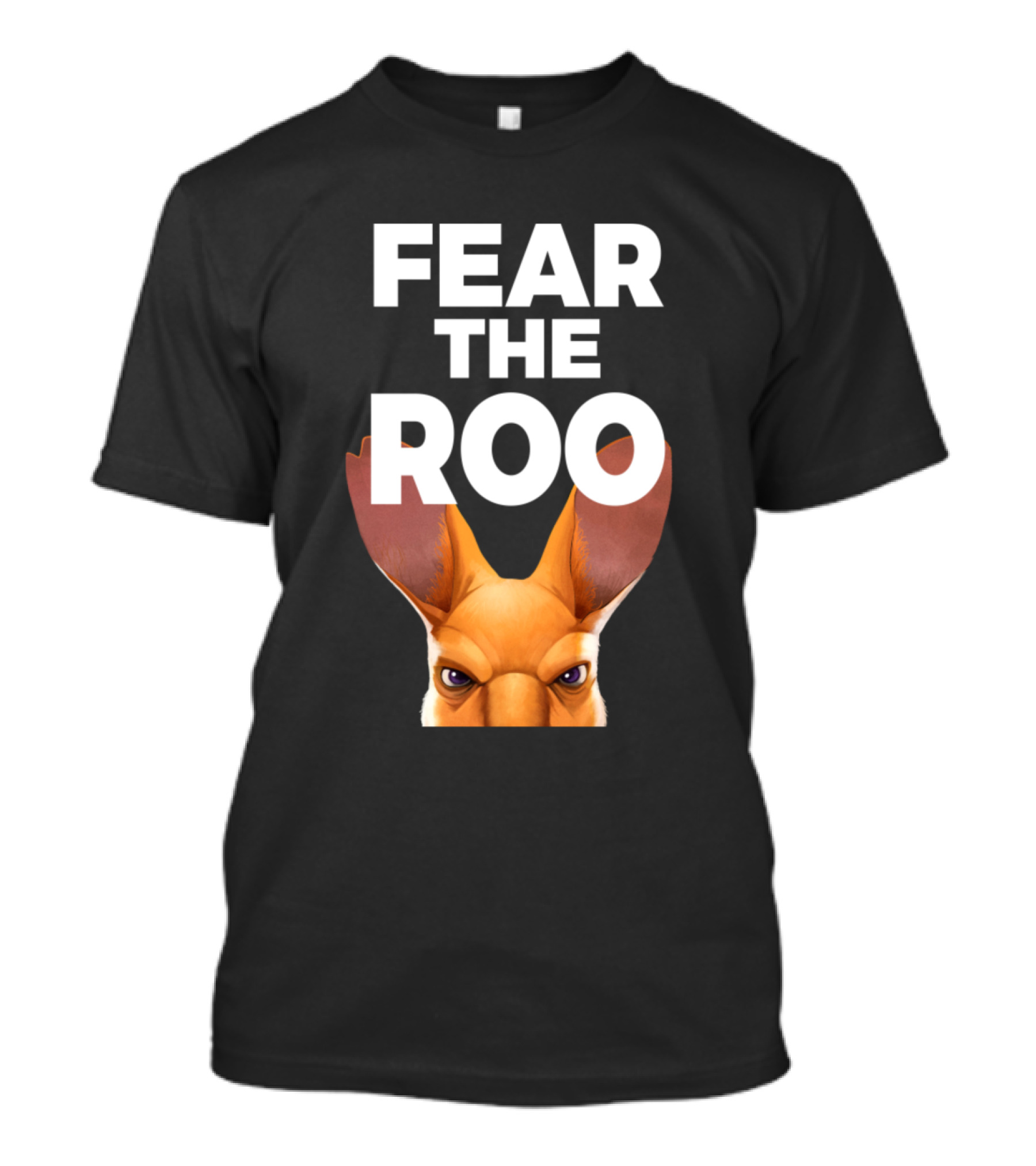 FEAR THE ROO Kangaroo Face Fierce Stare T-Shirt