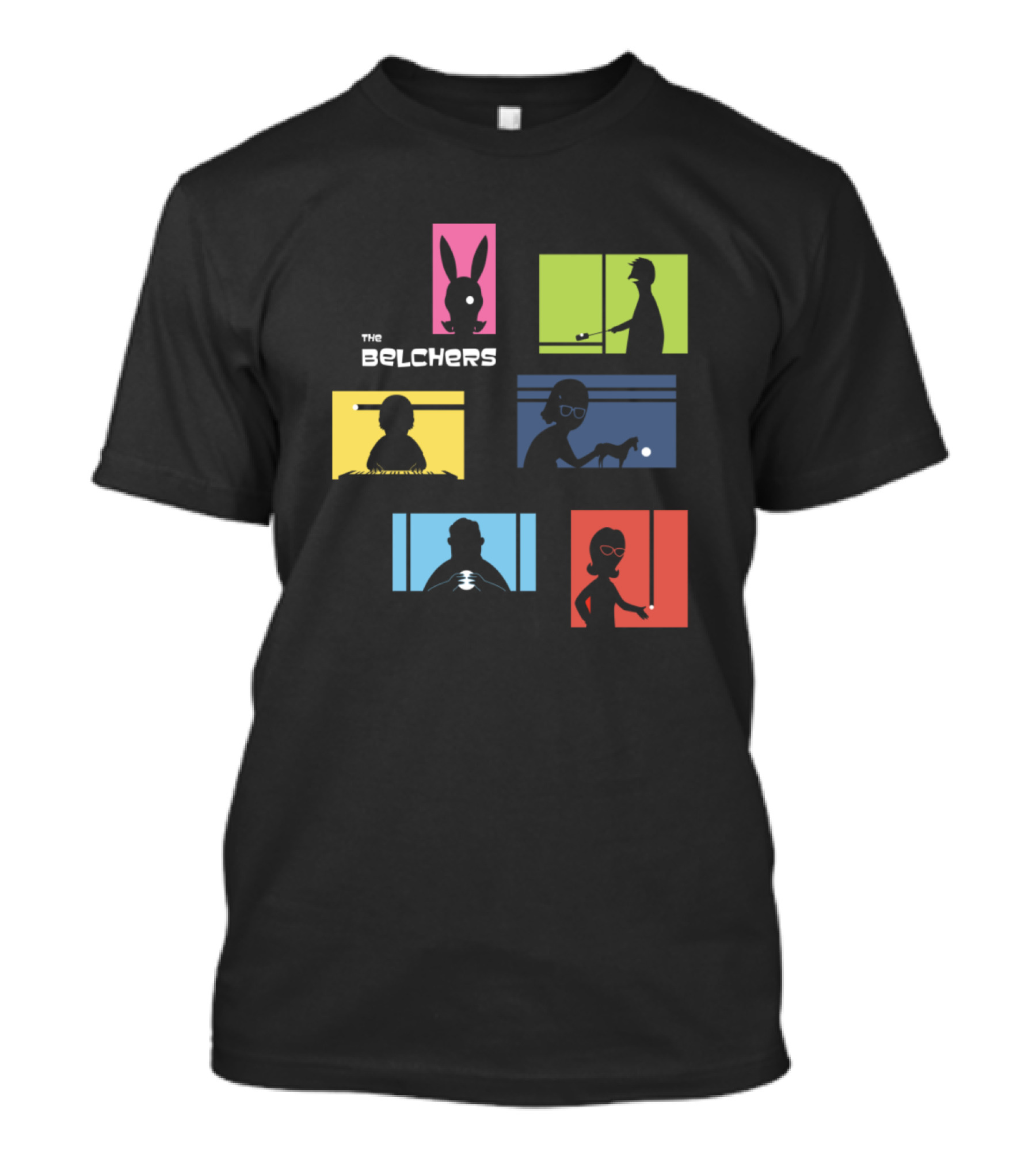 The Belchers Bob's Burgers Silhouette Windows T-Shirt