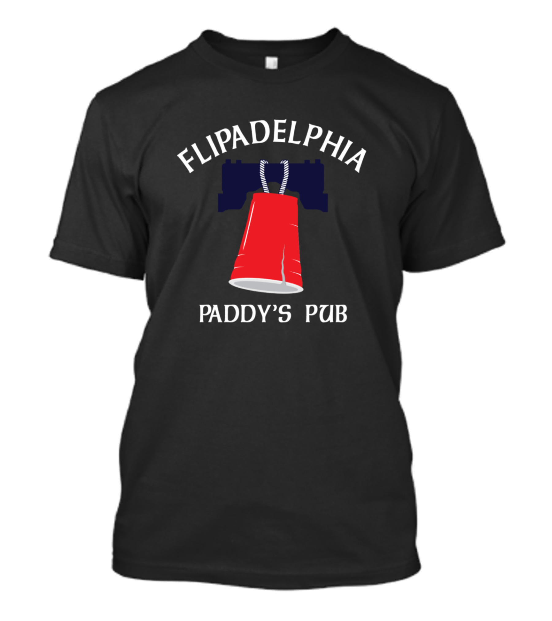 Flipadelphia Paddy's Pub Red Plastic Cup Liberty Bell Concept T-Shirt