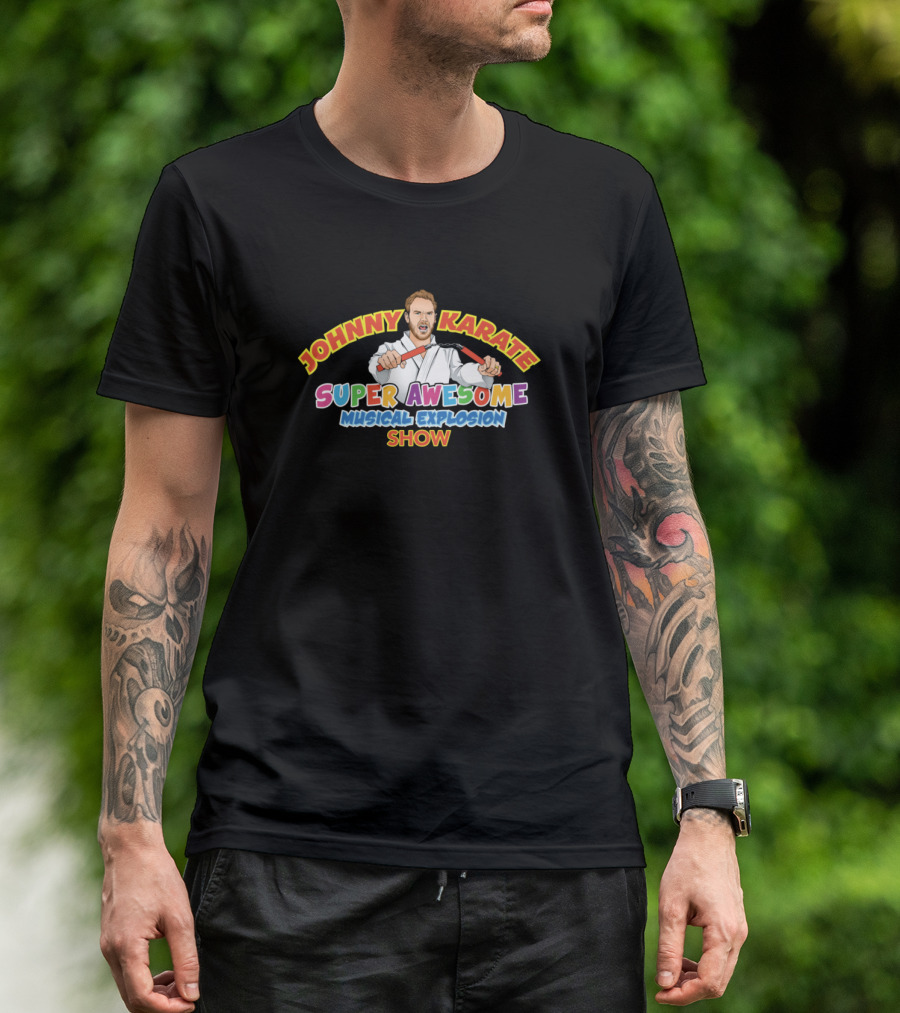 Johnny Karate Super Awesome Musical Explosion Show T-Shirt