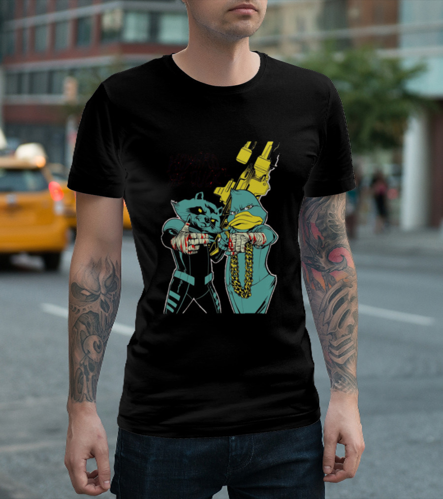 Howard The Duck Rocket Raccoon Mashup T-Shirt