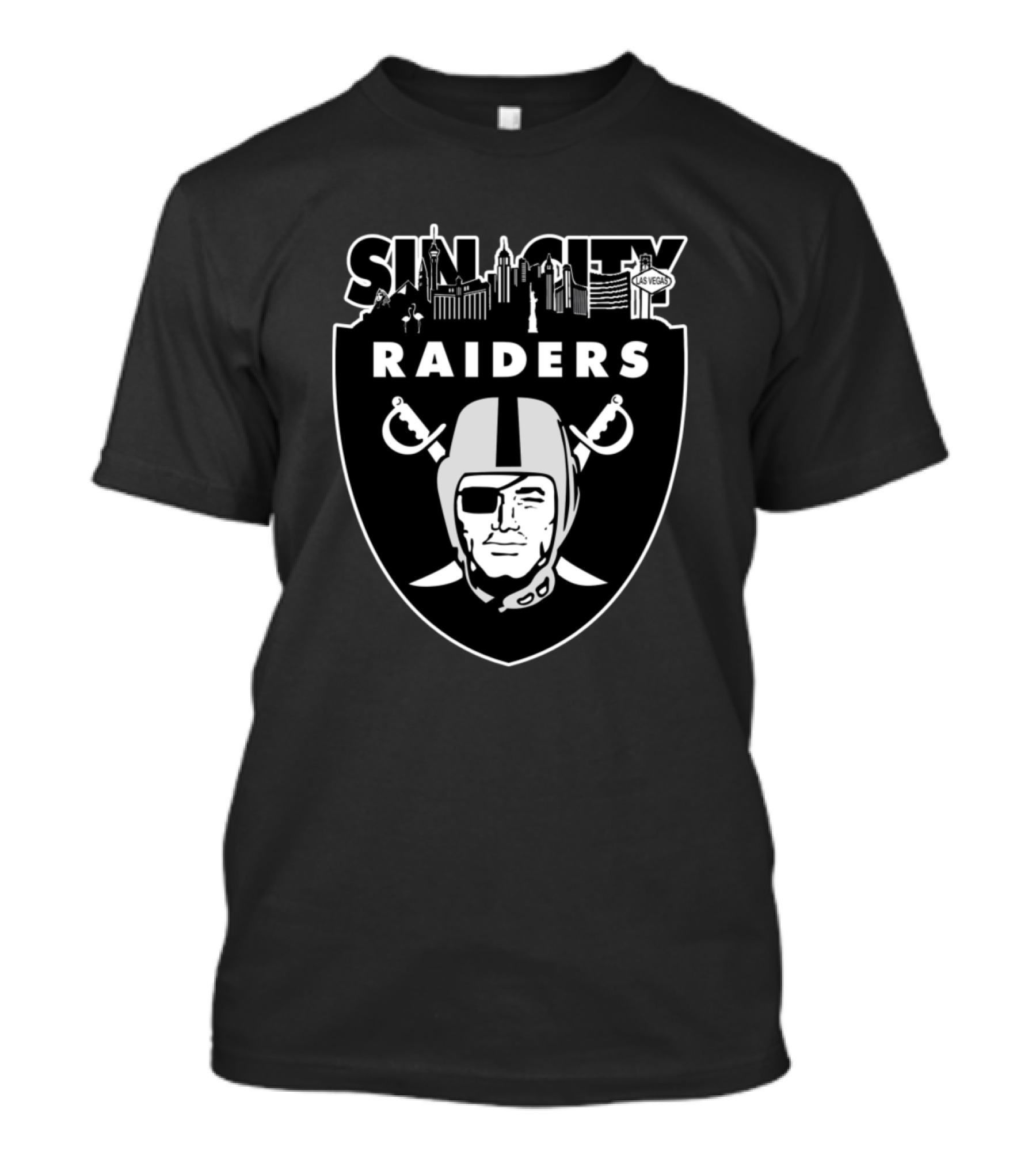 Las Vegas Raiders Sin City Skyline T-Shirt