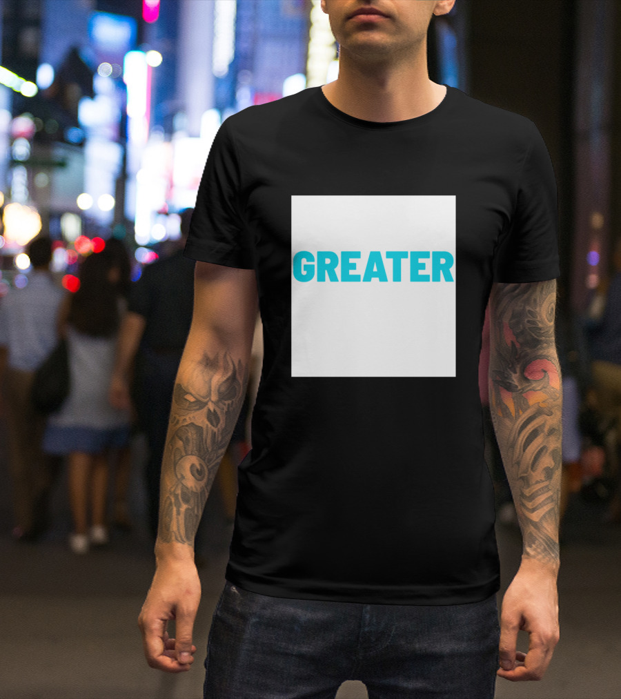 Greater Glory Teal Text T-Shirt