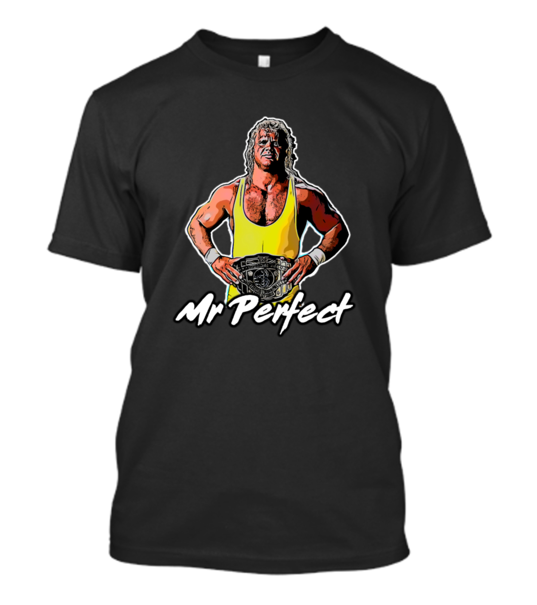 Mr Perfect Wrestling Champion Icon With Belt T-Shirt