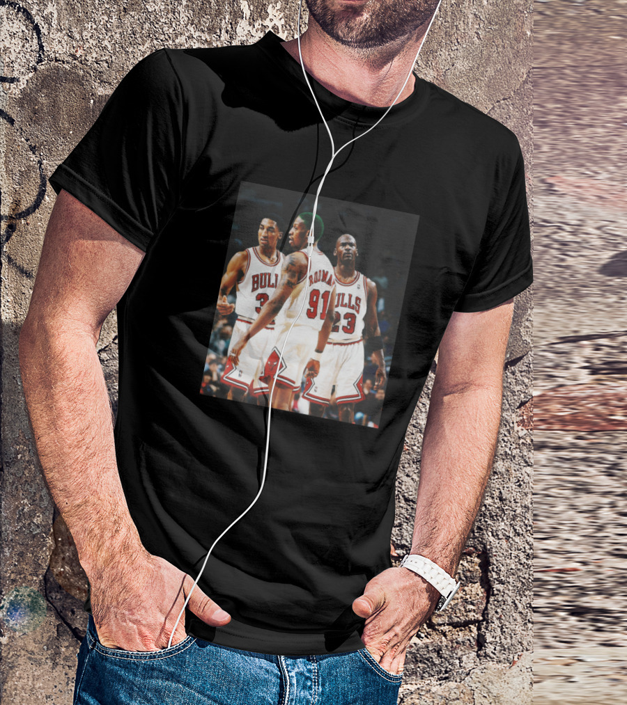 Jordan Rodman Pippen Chicago Bulls Basketball Legends T-Shirt