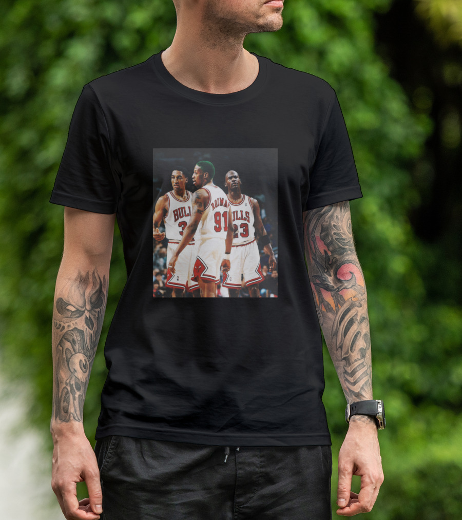 Jordan Rodman Pippen Chicago Bulls Basketball Legends T-Shirt