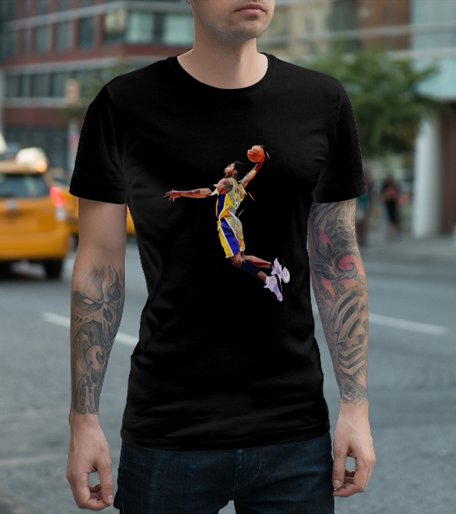 Kobe Bryant Iconic Basketball Jump T-Shirt