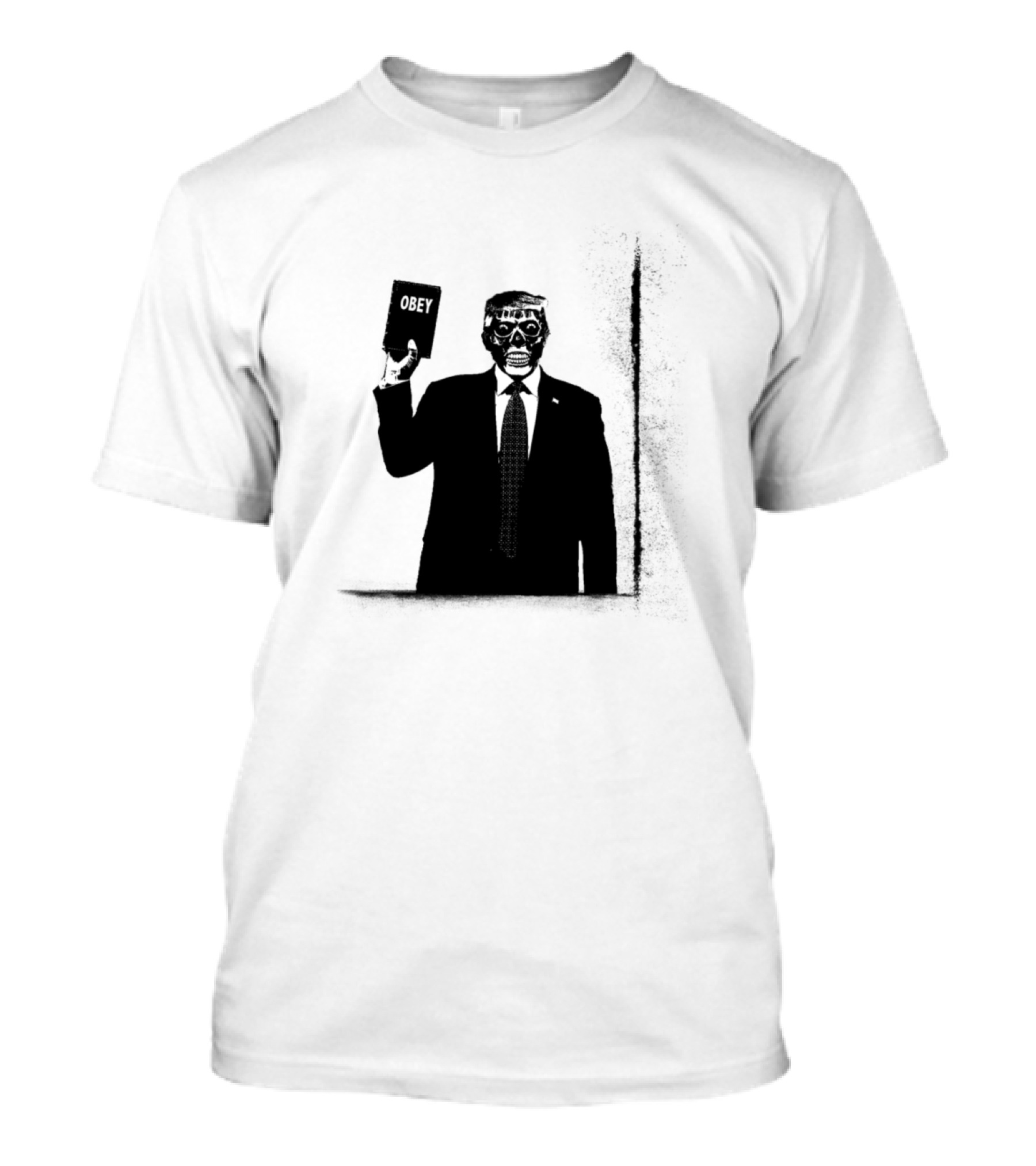 Obey Skull Face Holding Book Iconic Political T-Shirt