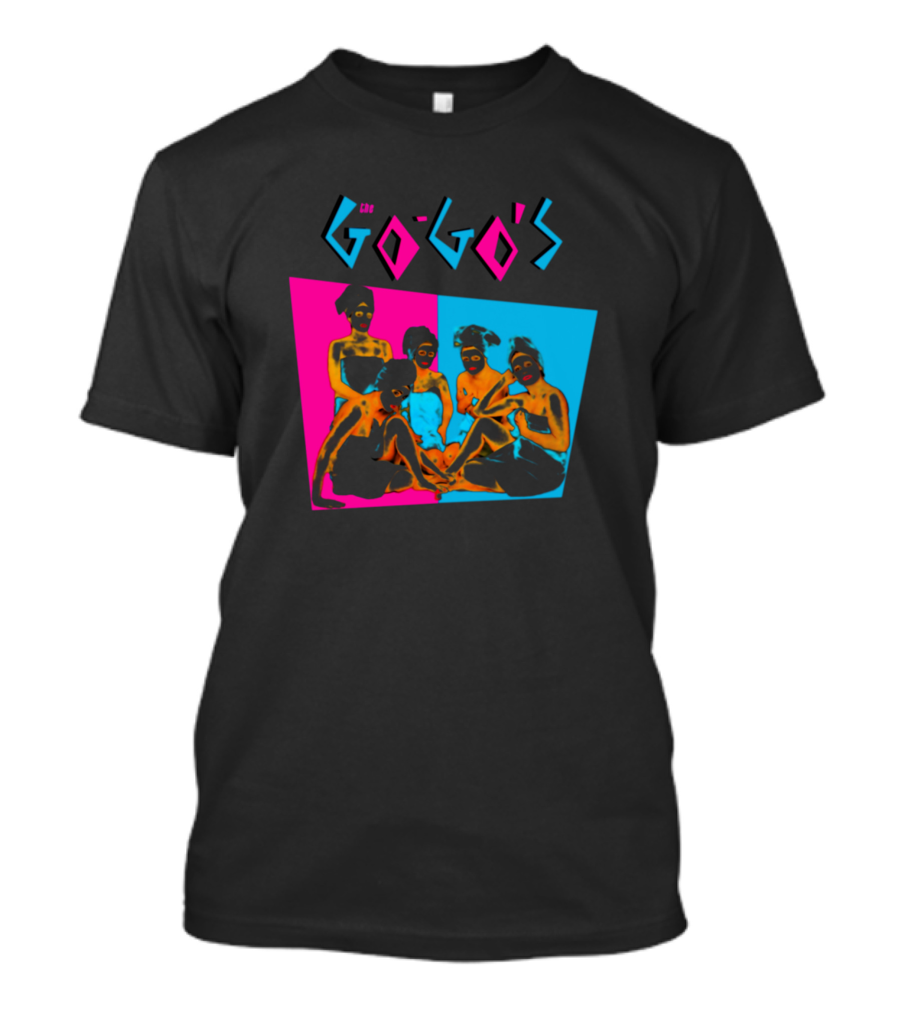 The Go-Go's Retro Band Graphic With Neon Colors T-Shirt