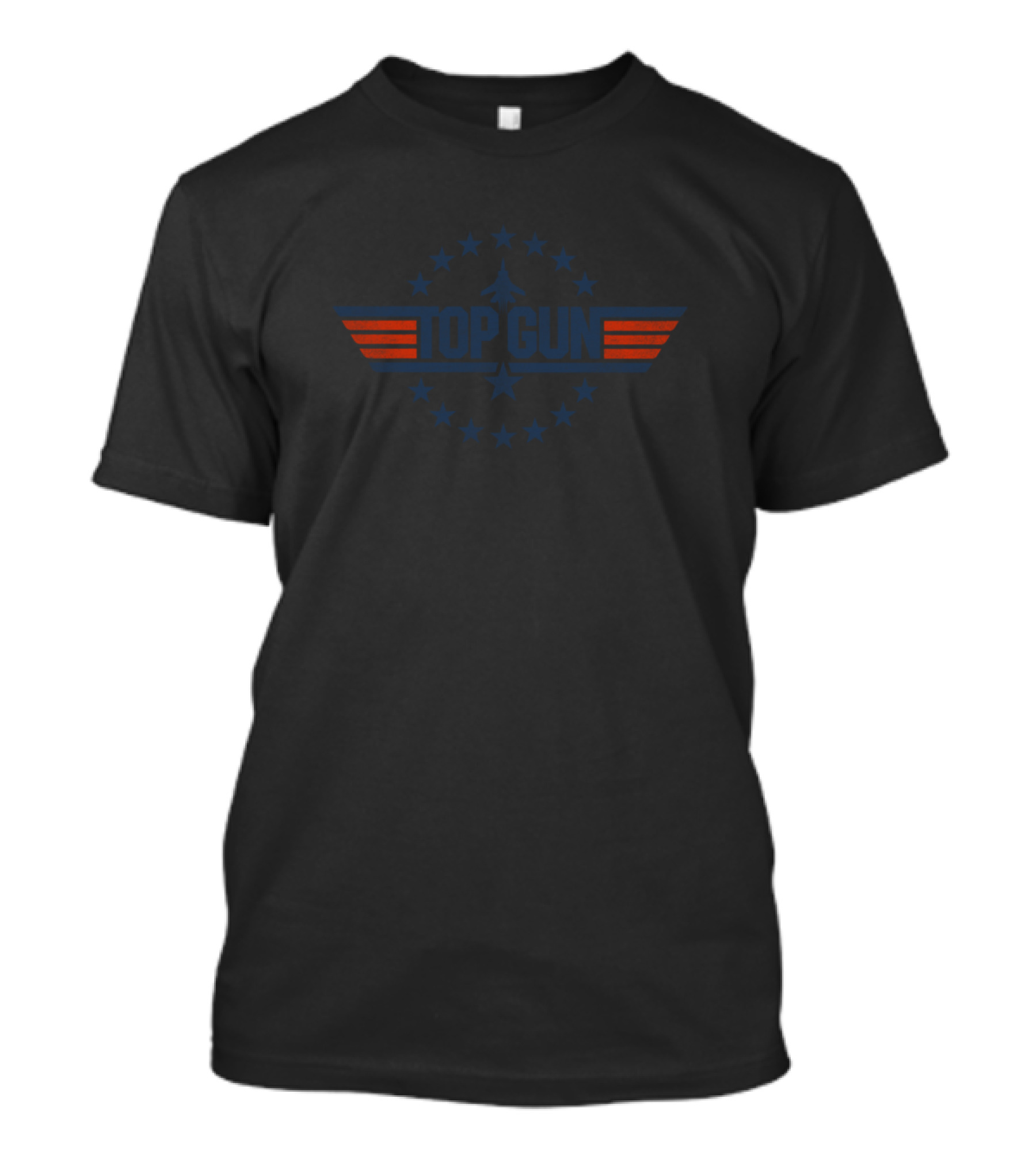 Top Gun Logo Winged Emblem With Stars T-Shirt