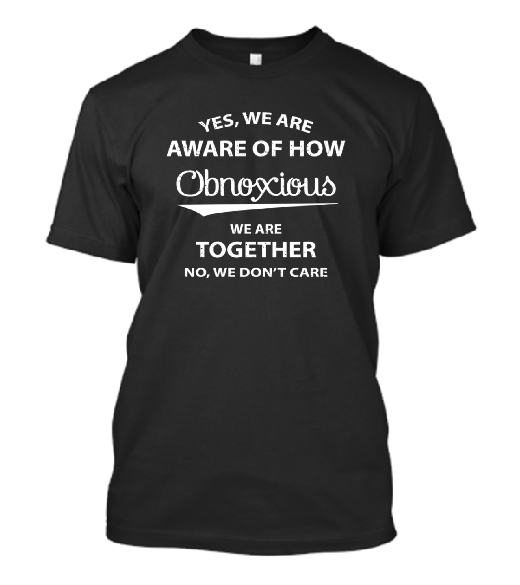 Yes We Are Aware Of How Obnoxious We Are Together No We Don’t Care T-Shirt