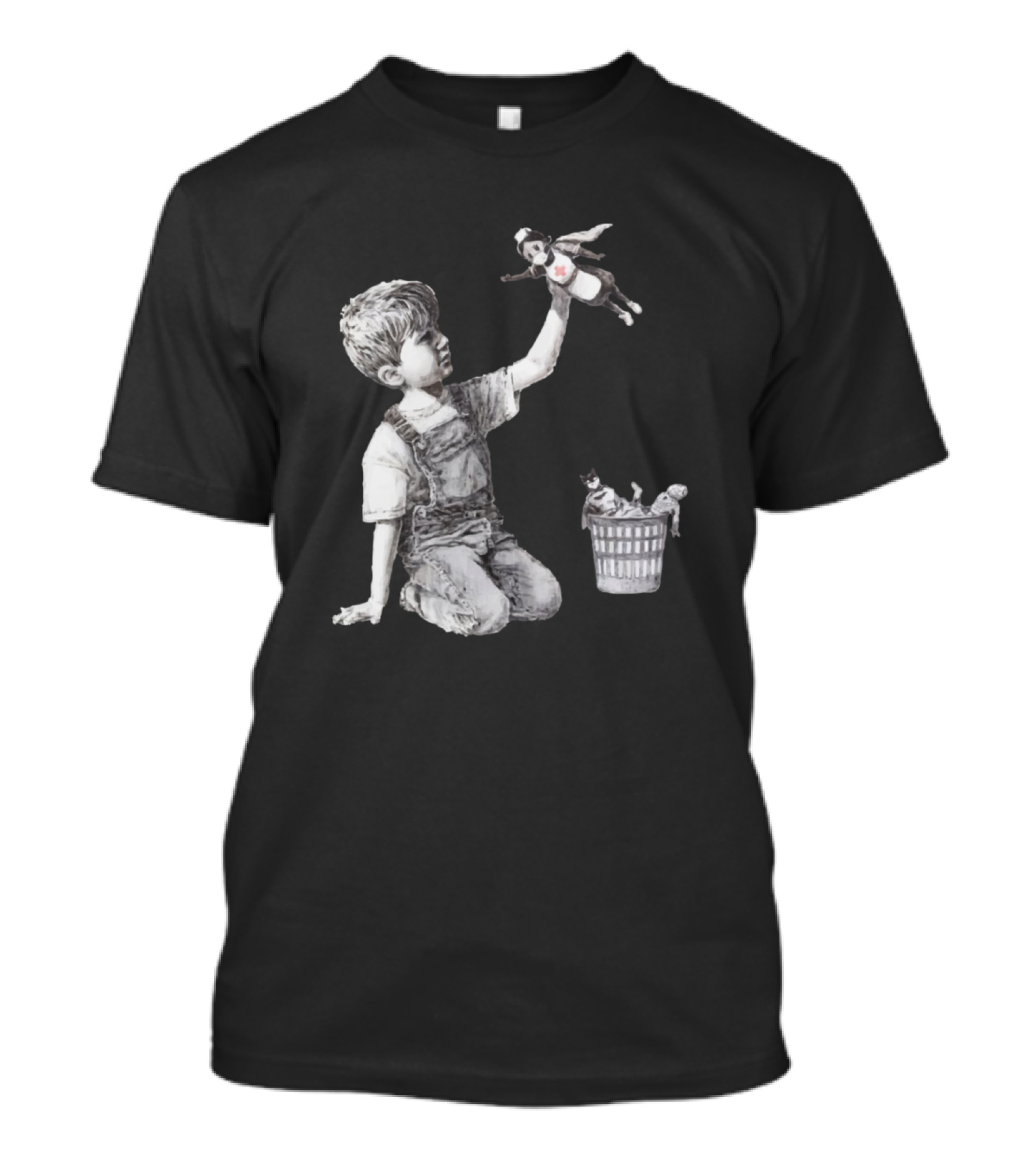 Banksy Game Changer Superhero Nurse NHS T-Shirt