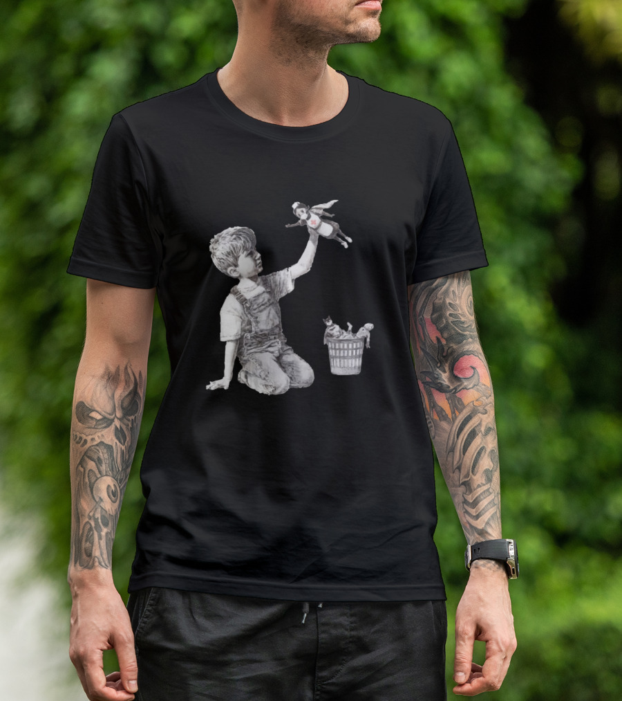 Banksy Game Changer Superhero Nurse NHS T-Shirt