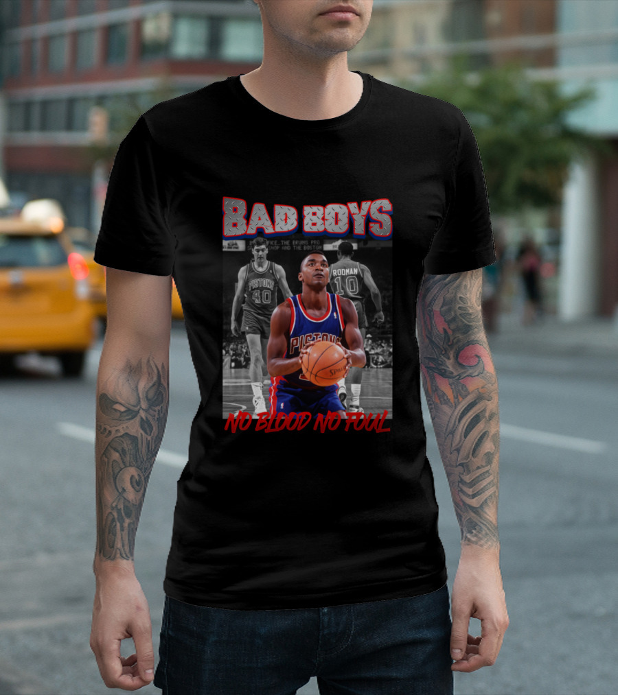 Bad Boys No Blood No Foul Pistons Basketball Legends T-Shirt
