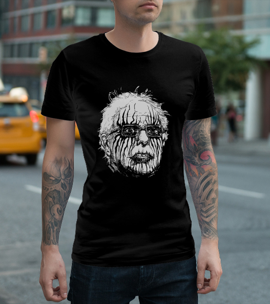 Black Metal Bernie Sanders Face Paint Scandinavian T-Shirt