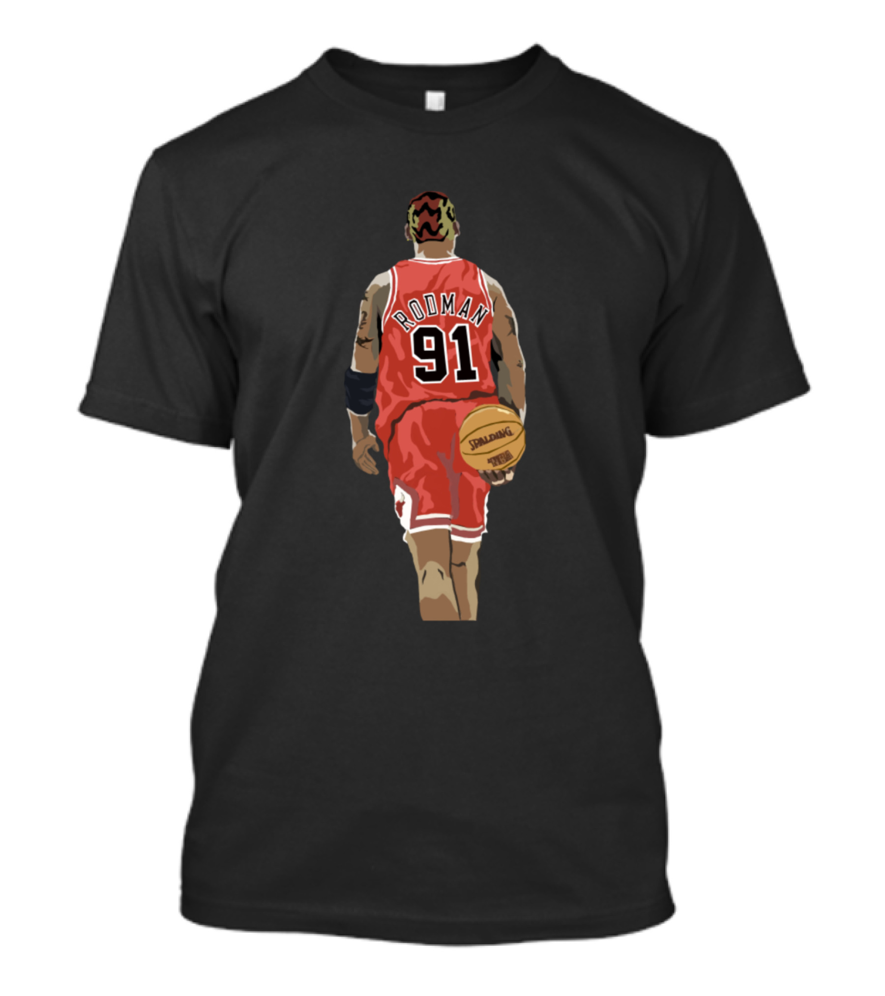 Dennis Rodman 91 Chicago Bulls Basketball T-Shirt
