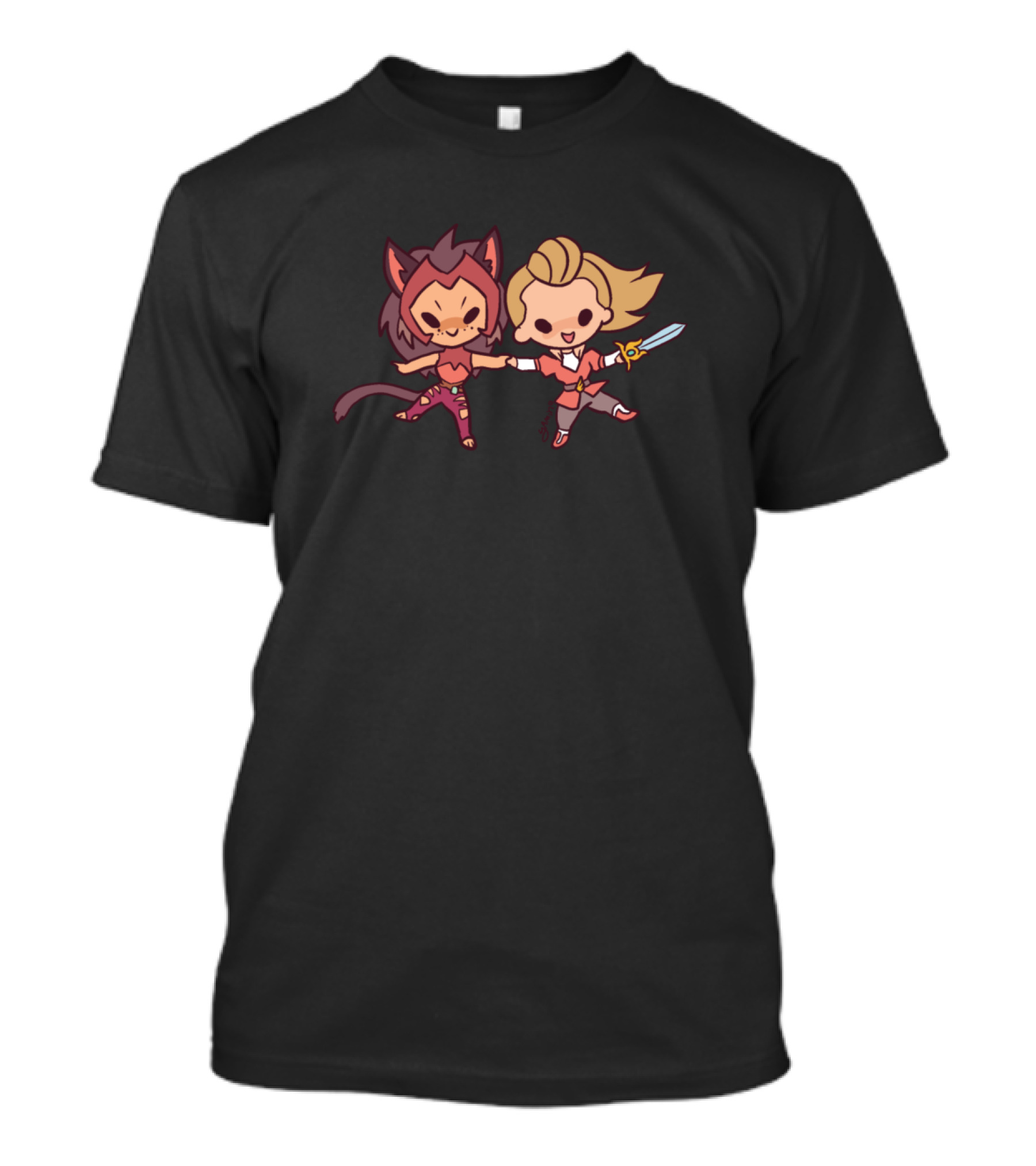 Catradora She-Ra And The Princesses Of Power Adora And Catra Chibi Characters T-Shirt