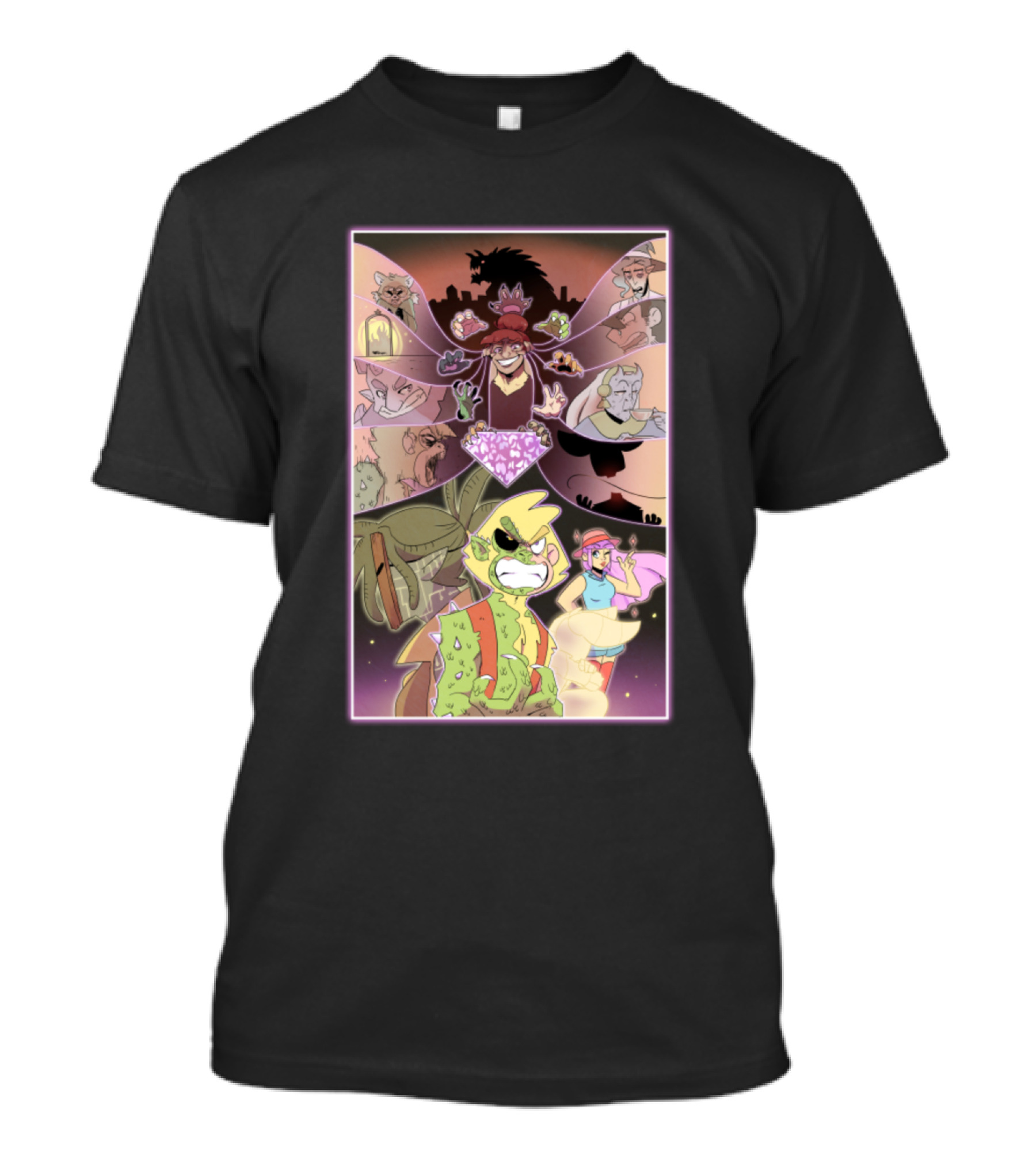 Fools Gold Tarrasque Arc Character Montage With Heart T-Shirt