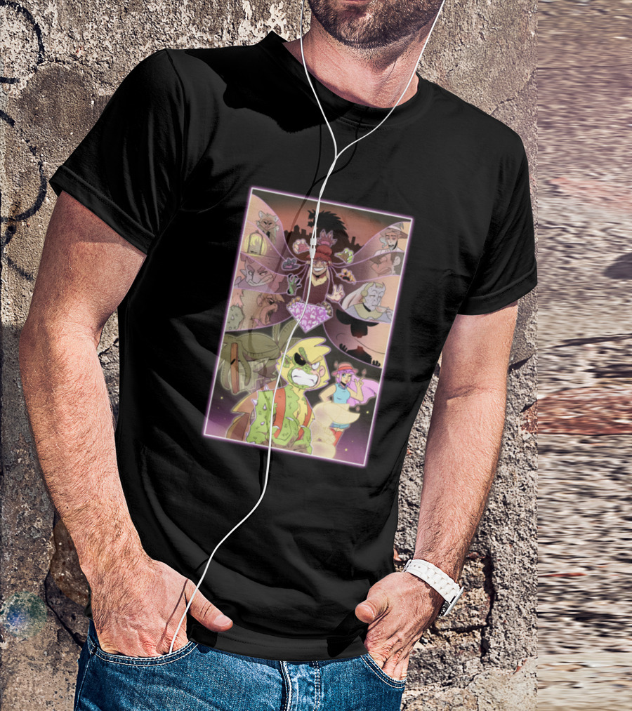 Fools Gold Tarrasque Arc Character Montage With Heart T-Shirt