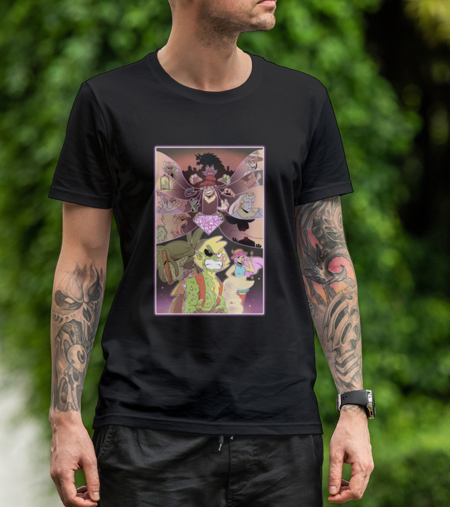 Fools Gold Tarrasque Arc Character Montage With Heart T-Shirt