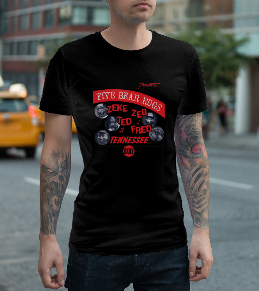 The Country Bear Jamboree Presents Five Bear Rugs Zeke Zeb Ted Fred Tennessee Grizzly Hall T-Shirt