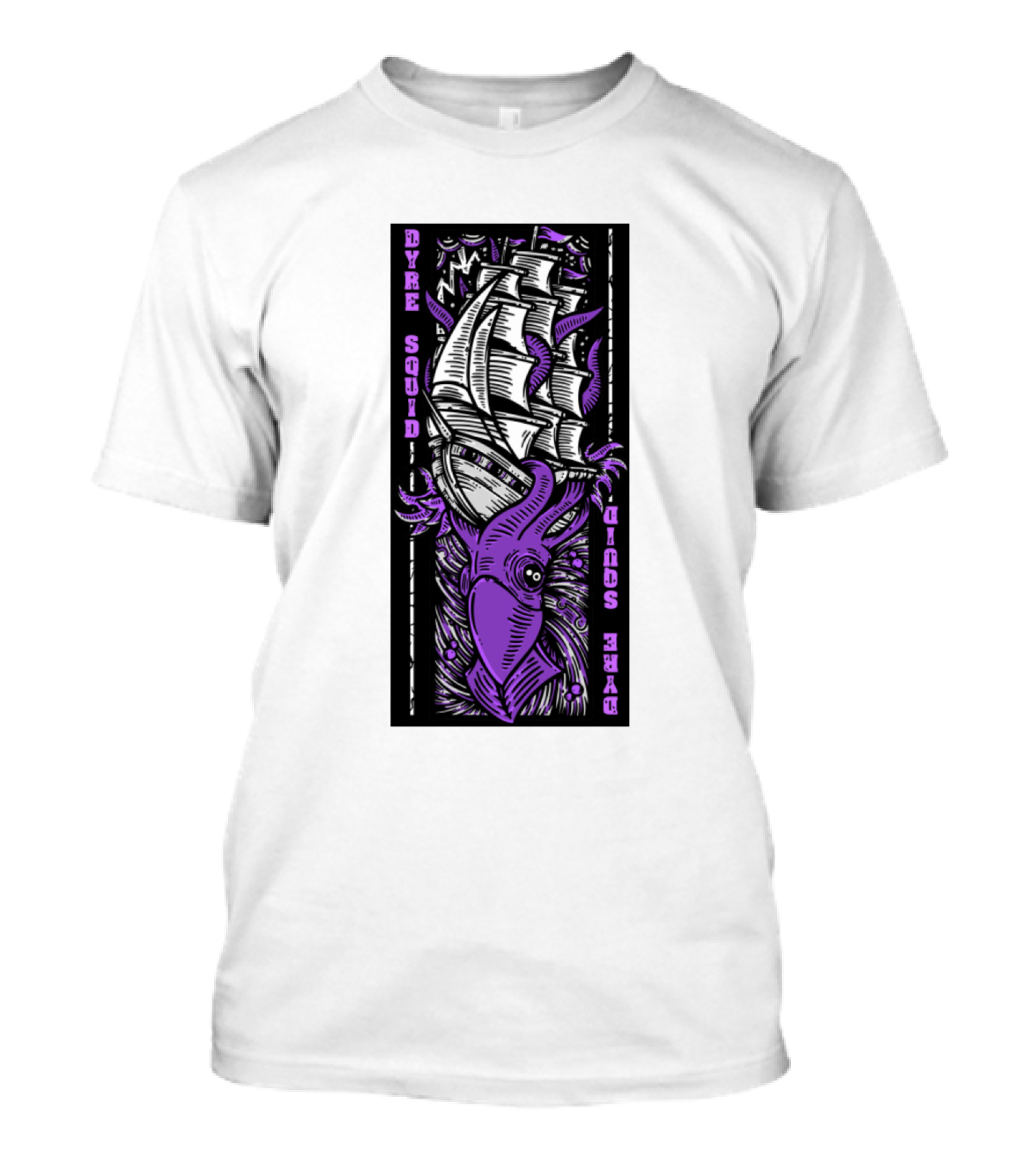 Dyre Squid Purple Nautical Ship Adventure T-Shirt