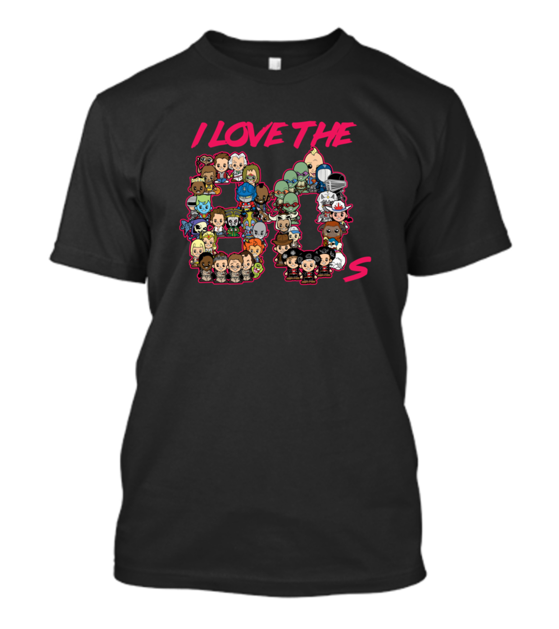 I Love The 80S Character Collage Nostalgia T-Shirt