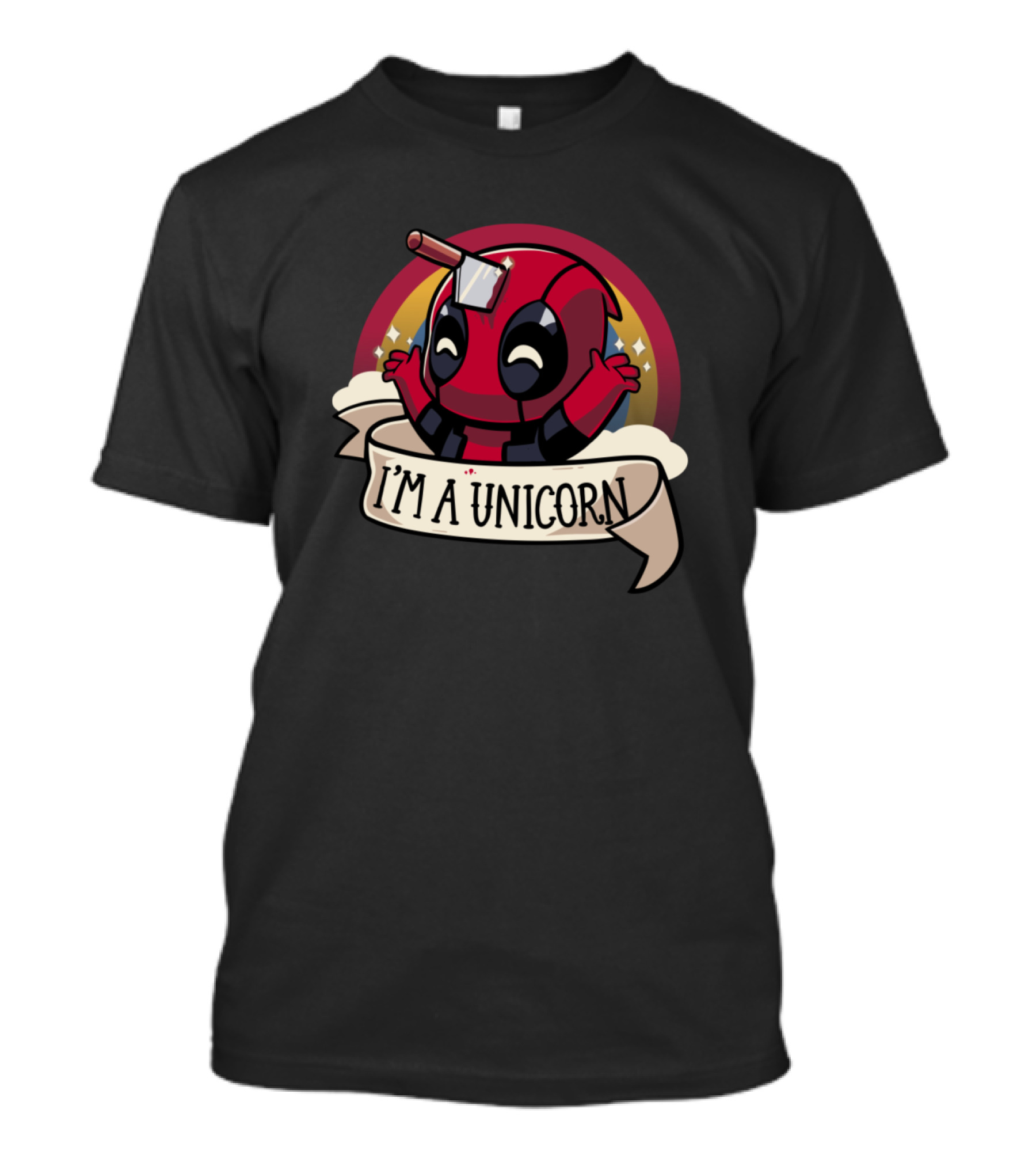 I'm A Unicorn Deadpool Rainbow T-Shirt