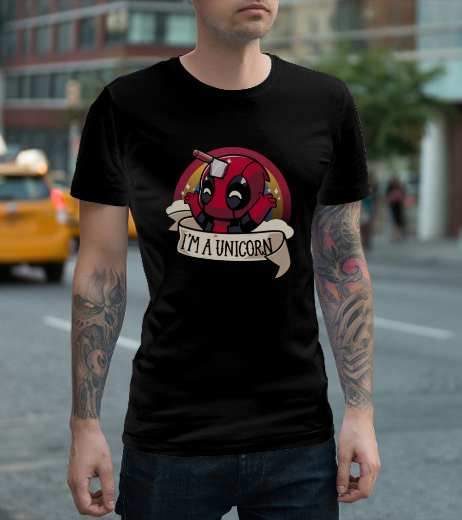 I'm A Unicorn Deadpool Rainbow T-Shirt