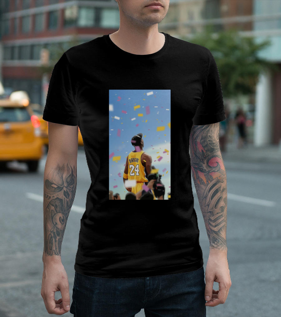 Bryant 24 Celebration Victory Confetti T-Shirt