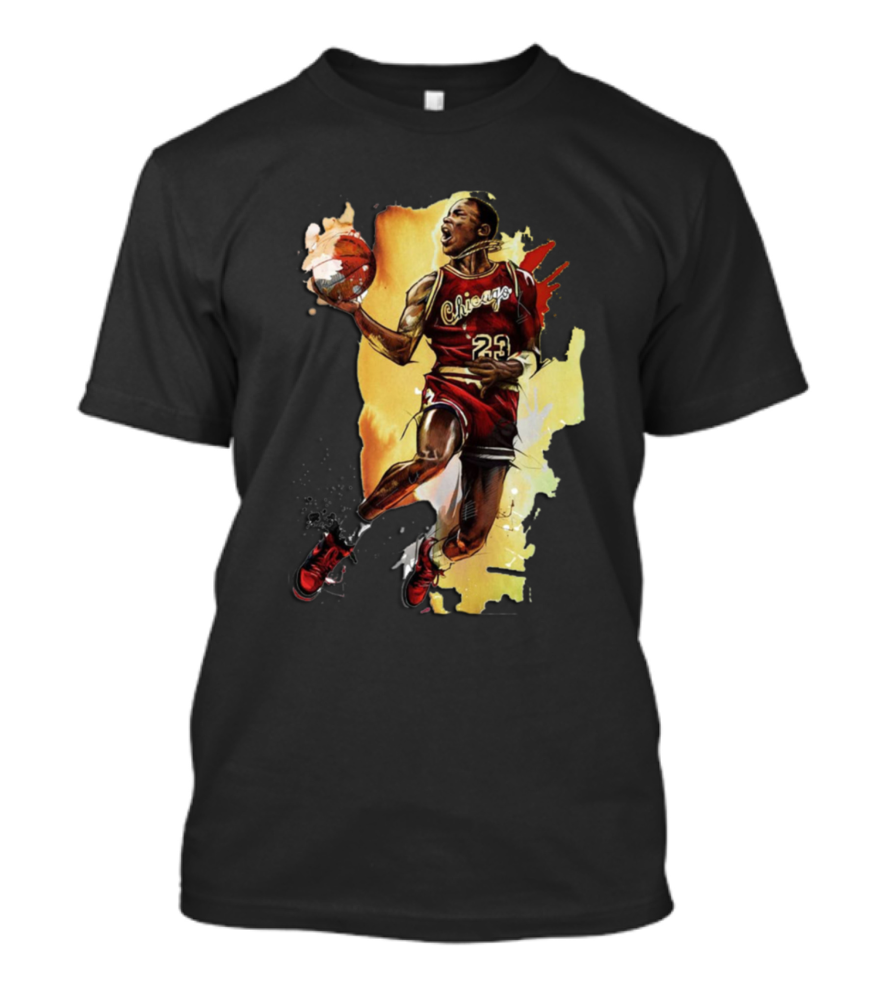Michael Jordan Chicago 23 Basketball Legend Energetic Movement T-Shirt