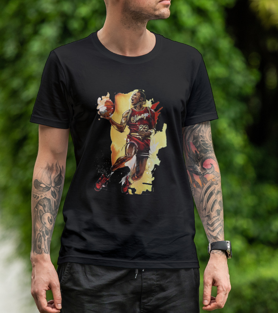 Michael Jordan Chicago 23 Basketball Legend Energetic Movement T-Shirt