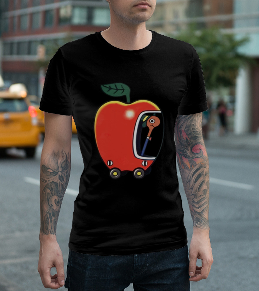 Lowly The Worm's Apple Car Adventure T-Shirt