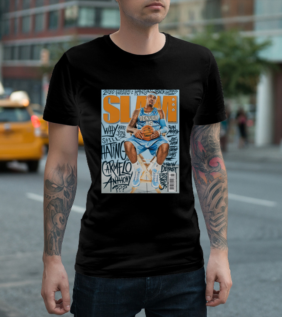 Slam Cover 2010 Carmelo Anthony Denver Nuggets Basketball T-Shirt
