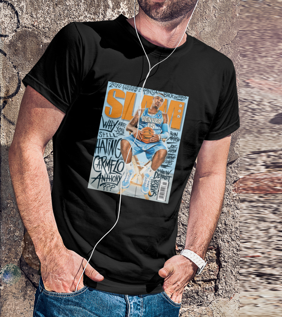 Slam Cover 2010 Carmelo Anthony Denver Nuggets Basketball T-Shirt