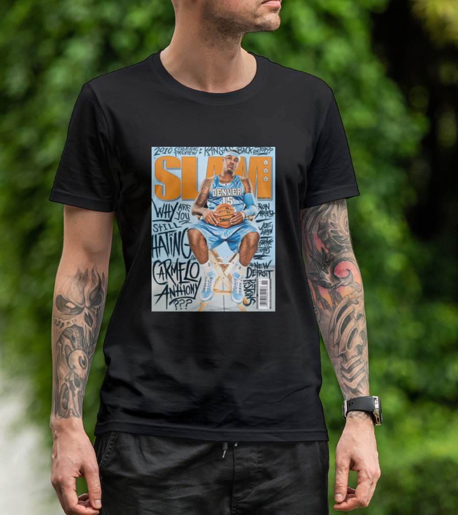Slam Cover 2010 Carmelo Anthony Denver Nuggets Basketball T-Shirt