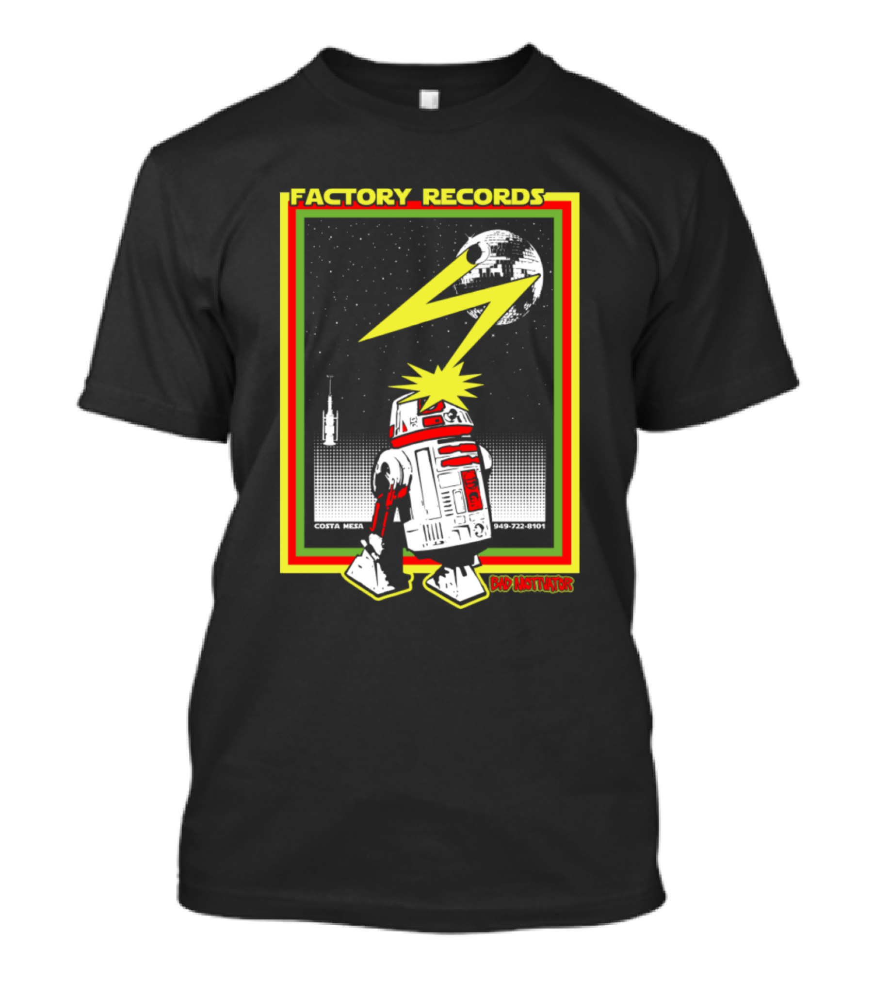 FACTORY RECORDS COSTA MESA 949-723-8101 BAD MOTIVATOR T-Shirt