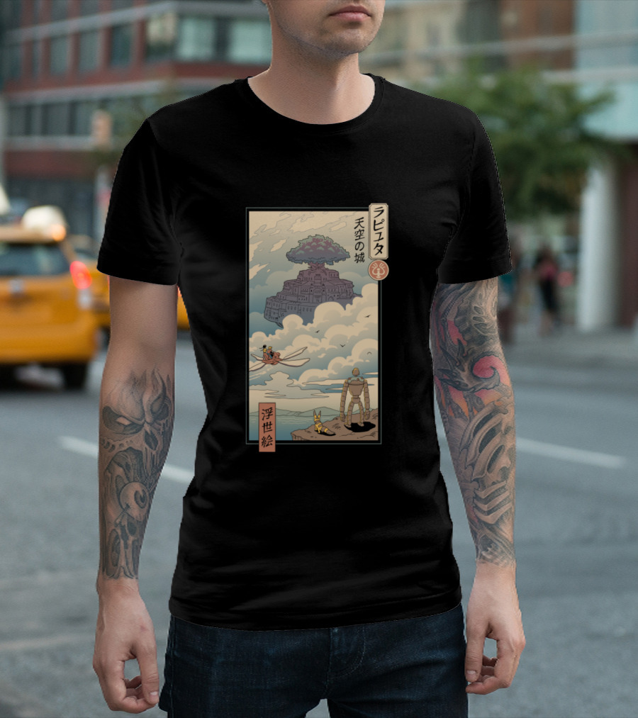 Laputa Castle In The Sky Ukiyo-E T-Shirt
